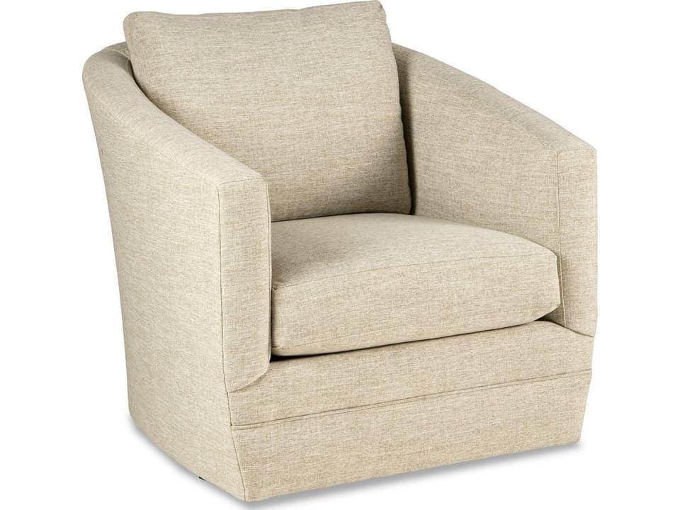 Essentials Swivel Glider Chair with Modern Barrel Back and Track Arms