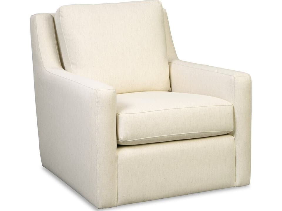 New Traditions Swivel Glider Chair with Track Arms and Loose Back