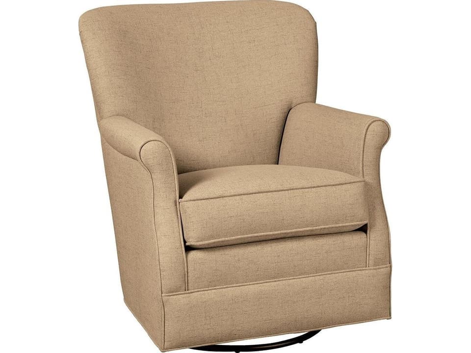 Essentials Swivel Glider Chair with Slender Arms and Curved Back