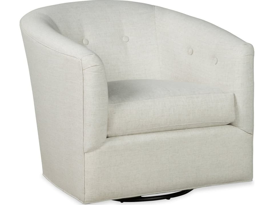 CM Modern Swivel Glider Chair with Button Accents