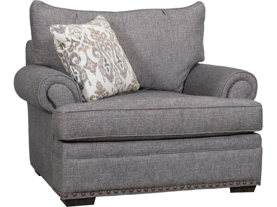 Essentials Chair and a Half with Rolled Arms and Nailhead Trim