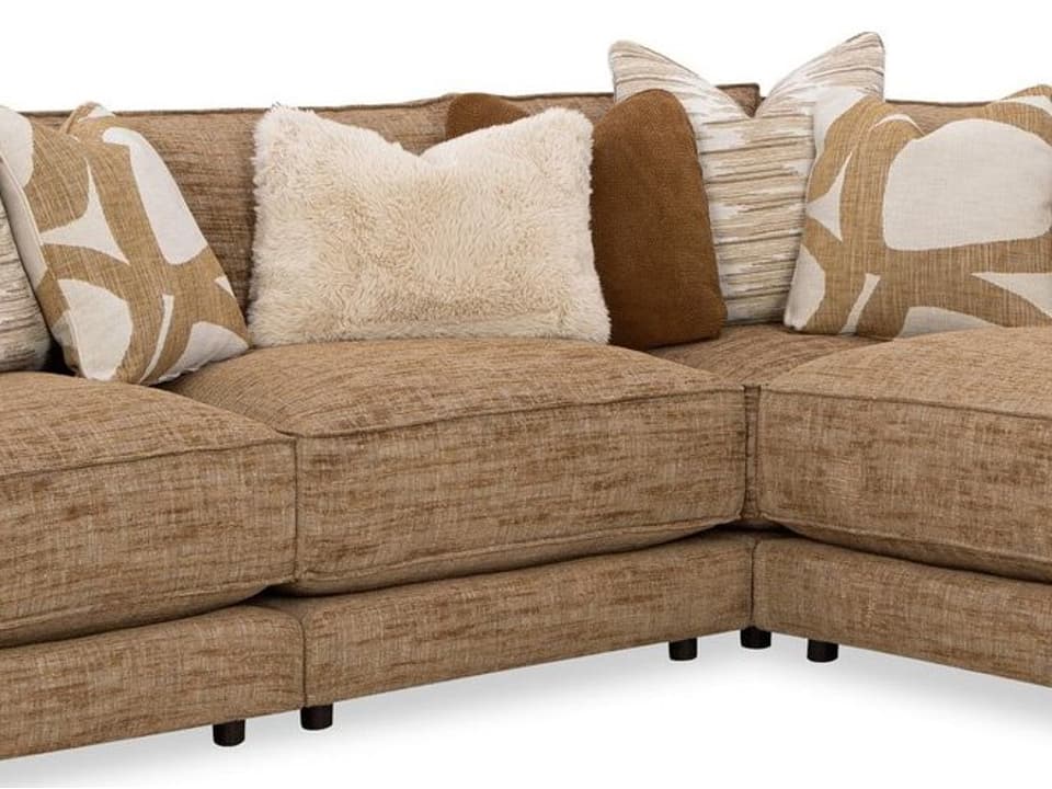 CM Modern Leather Armless Chair and a Half