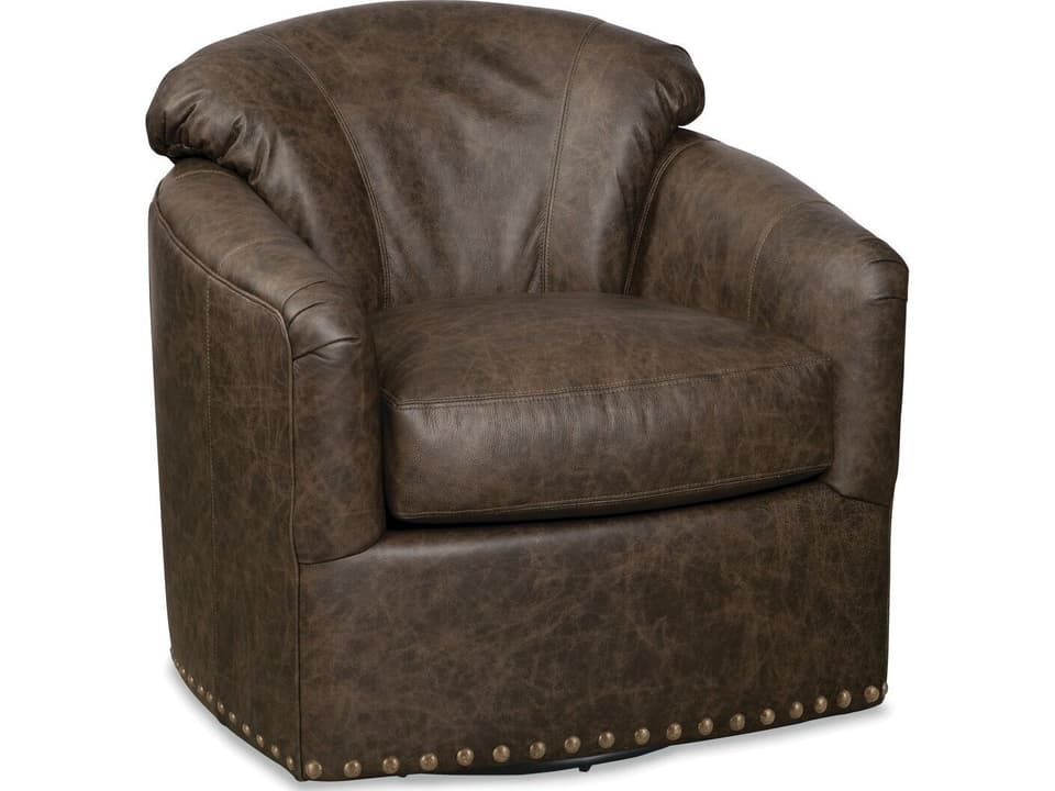 CM Leather Swivel Glider Chair