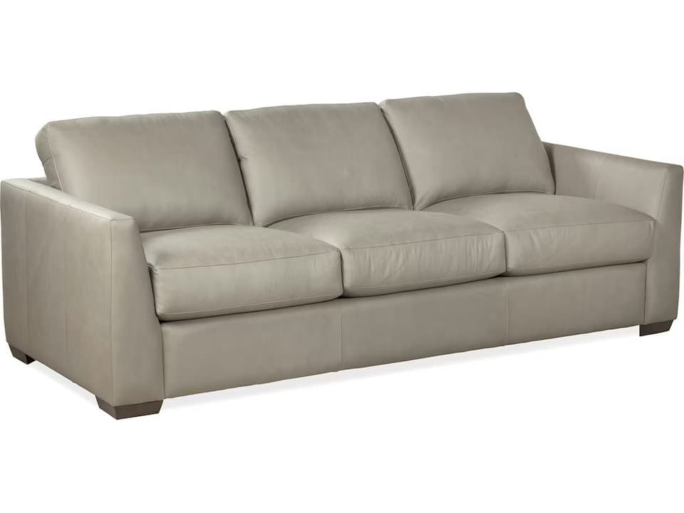 CM Leather 3-Seat Standard Sofa with Blend Down Coil Cushions