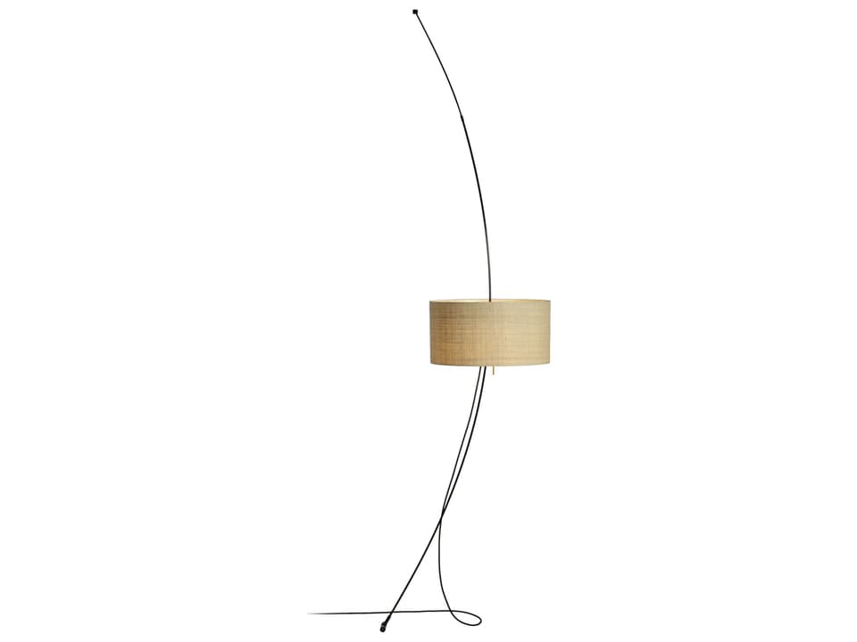 Totora 94 Tall Black Saguran Natural Fiber Floor Lamp