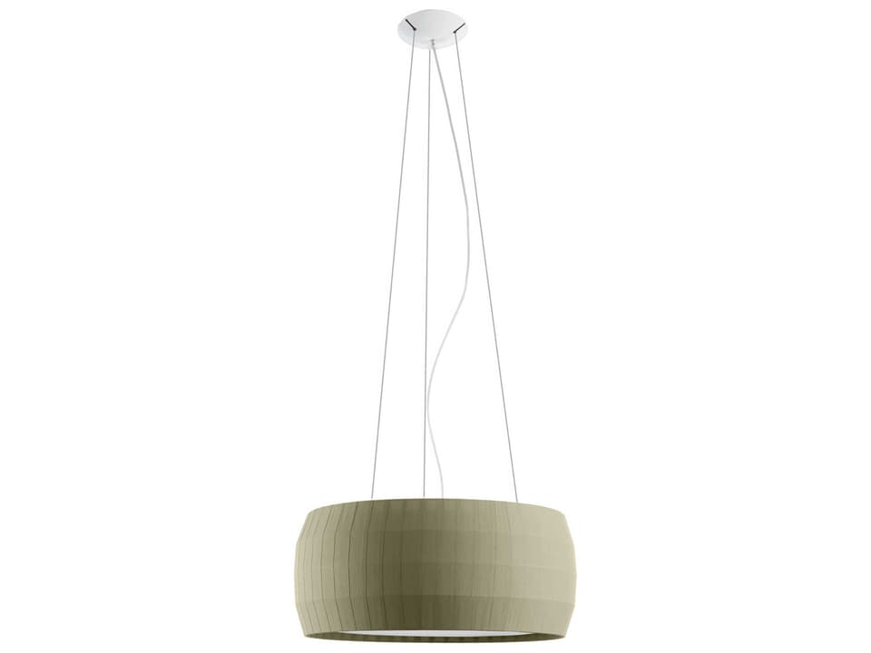 Isamu 2-Light Olive Green Drum Pendant Light