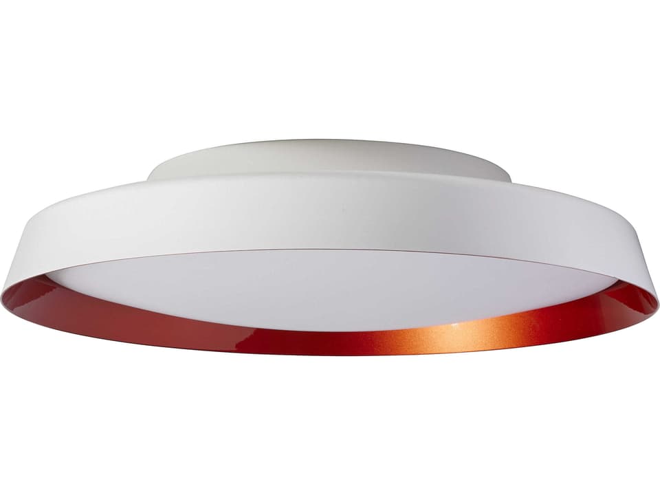 Boop Round Integrated LED Flush Mount in White Red Metallic