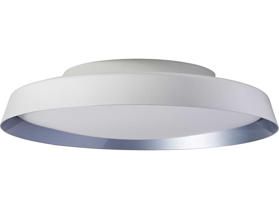 Boop 21 White Blue Grey Metallic Round Flush Mount