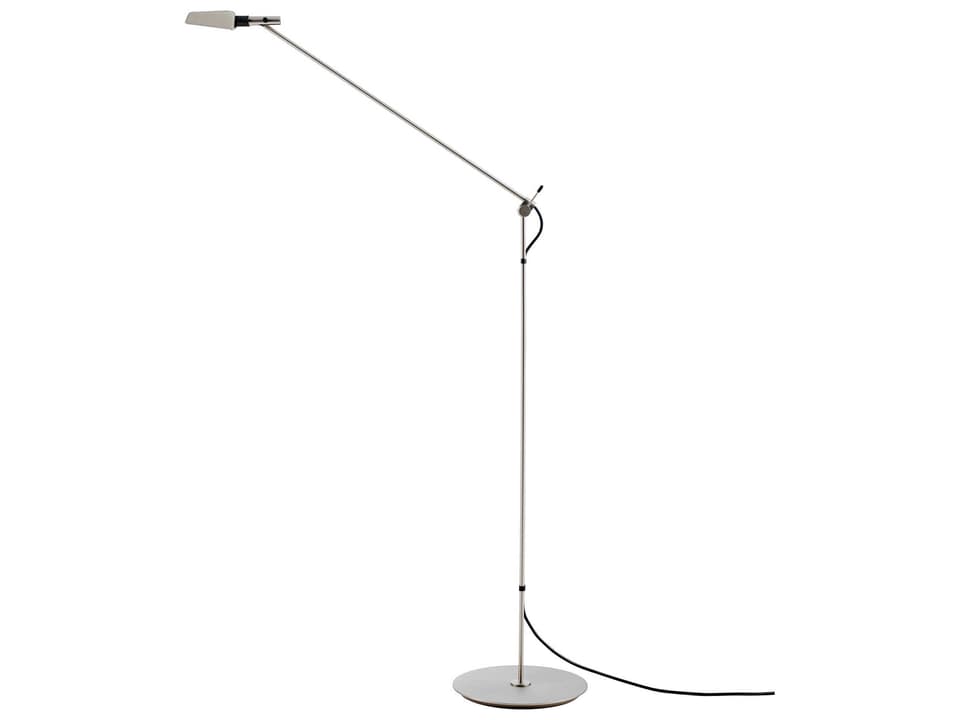 Tema Matt Nickel LED Floor Lamp Modern Metal Design