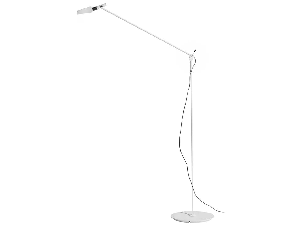 Tema 55 Tall White LED Floor Lamp with Swing Arm