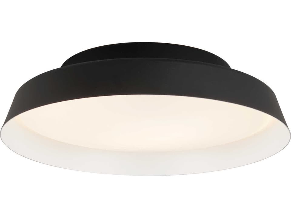 Boop Black White Round Flush Mount