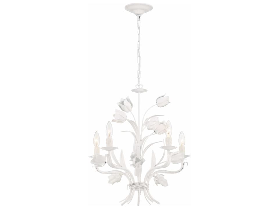 5-Light Southport Chandelier in Wet White Finish