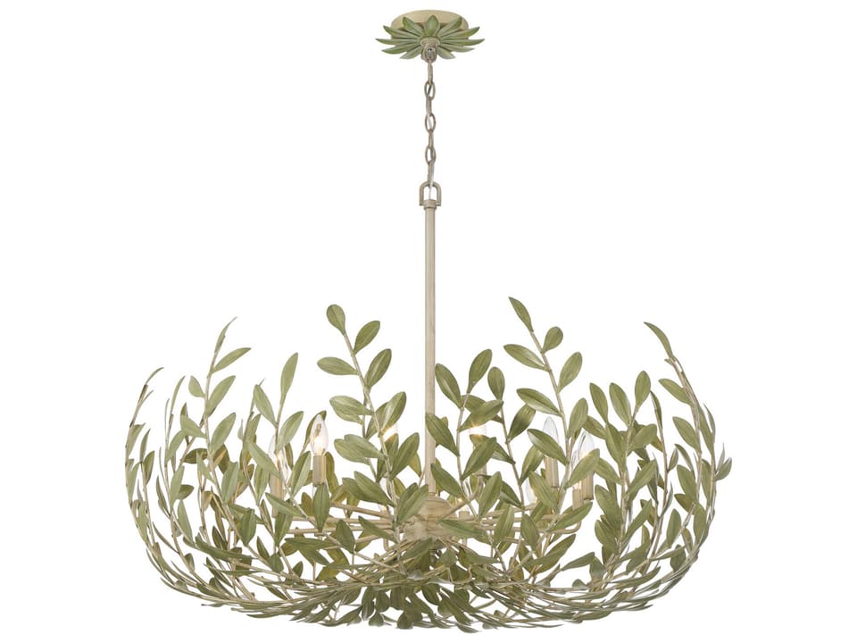 Broche 12-Light Chandelier in Champagne Green Tea