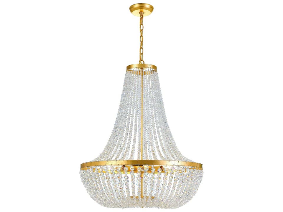 8-Light Rylee Chandelier with Hand-Cut Crystal Beads