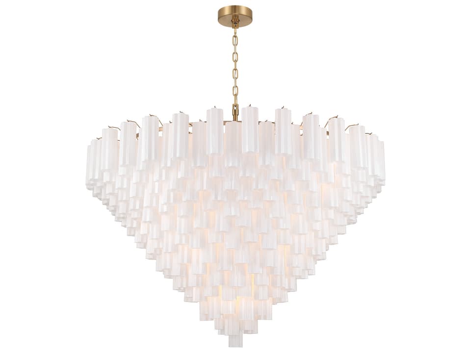 Addis 40-Light Tiered Chandelier with Tronchi Glass