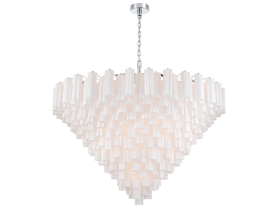 Addis 40-Light Chandelier with Tronchi Glass