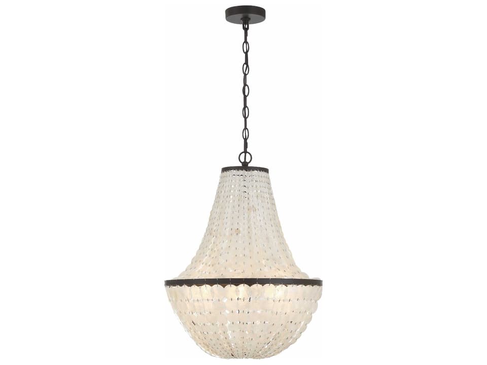 Brielle 6-Light Chandelier with Capiz Shells