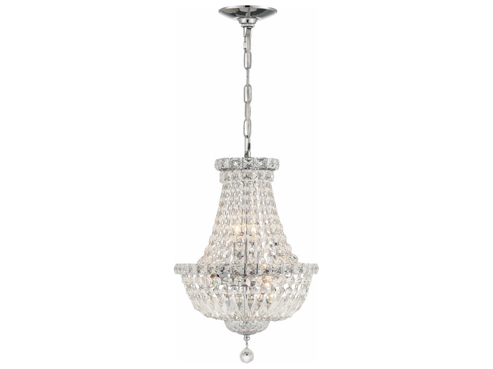 Roslyn 5-Light Mini Chandelier in Polished Chrome with Hand Cut Crystal