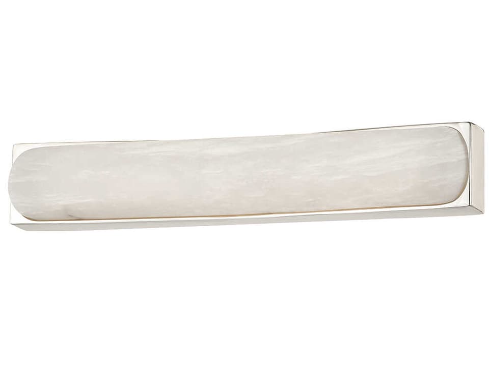 Millie 18-Inch LED Bath Vanity Light in Burnished Nickel and Spanish Alabaster