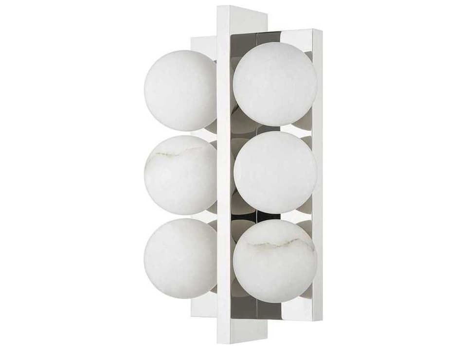Emille 6-Light Polished Nickel Glass Vanity Light