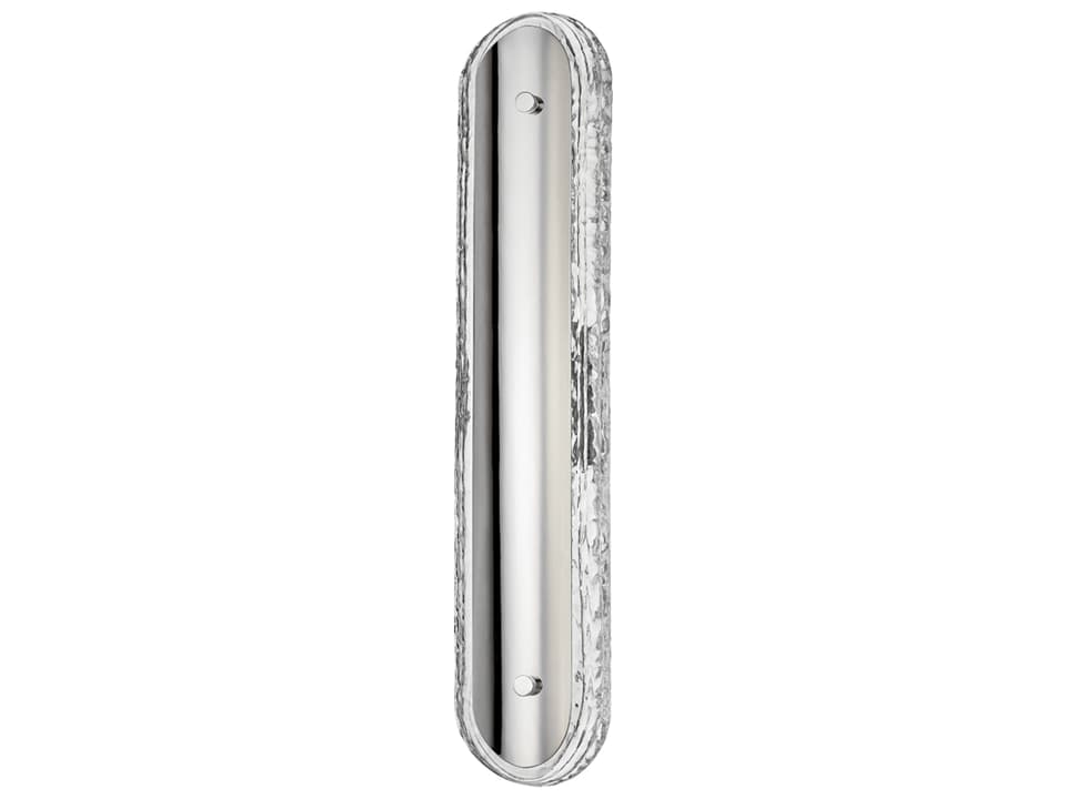 Macau 1-Light LED Wall Sconce in Burnished Nickel and Clear Textured Glass