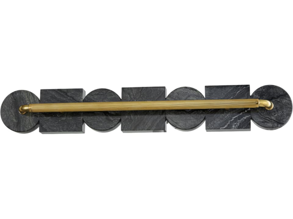 Sena 1-Light LED Wall Sconce in Vintage Brass and Marble