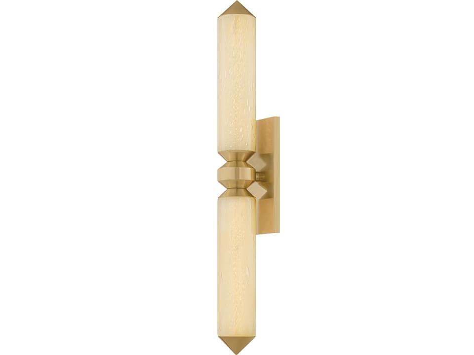 Hydra 2-Light Vintage Brass Gold Vanity Light