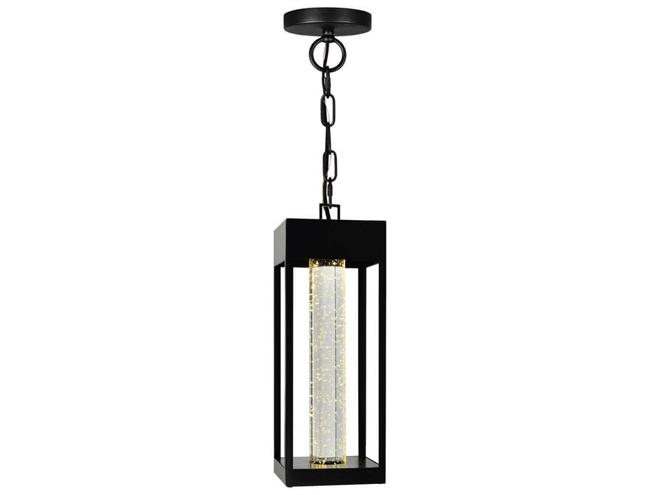 Rochester LED Outdoor Hanging Lantern in Black
