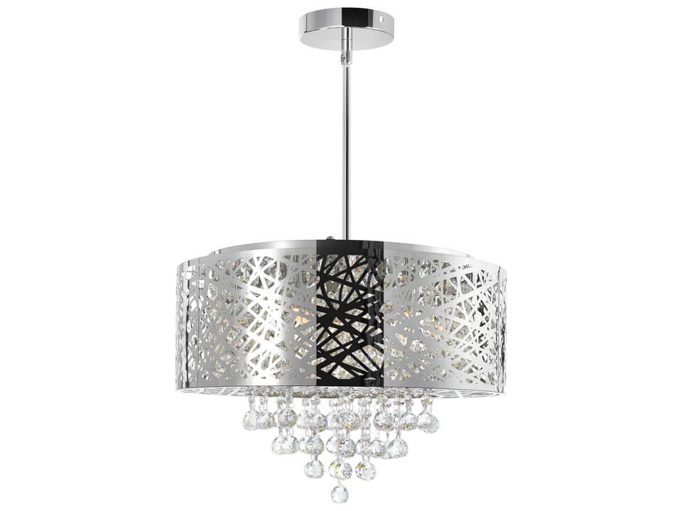Eternity 9-Light Drum Shade Chandelier in Chrome