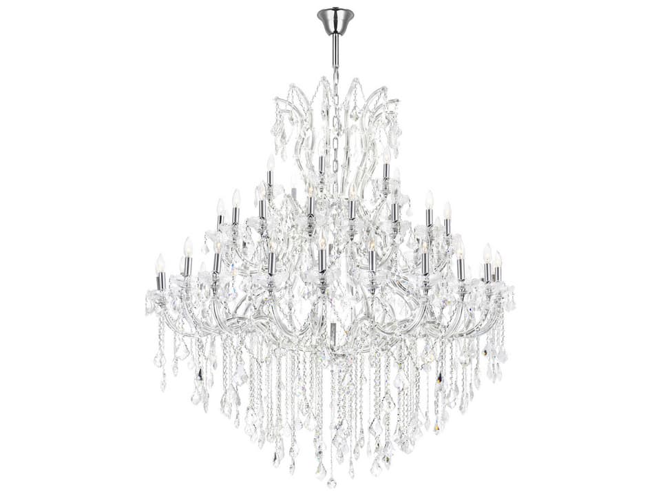 49-Light Maria Theresa Chandelier with Clear Crystal and Chrome Finish