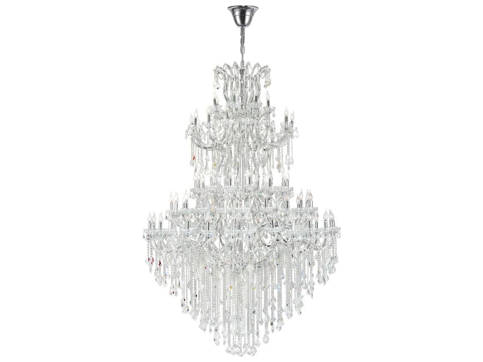 84-Light Maria Theresa Chandelier in Chrome with Clear Crystal