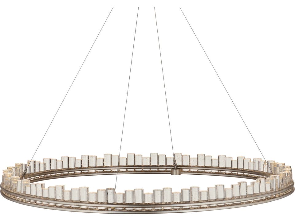 Currey and Company 1-Light Pleiades Chandelier Contemporary Silver Leaf