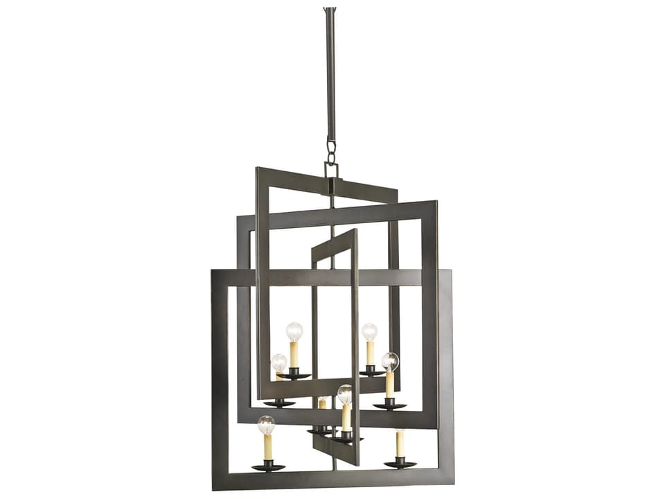 Currey and Company 8-Light Middleton Chandelier in Bronze Gold