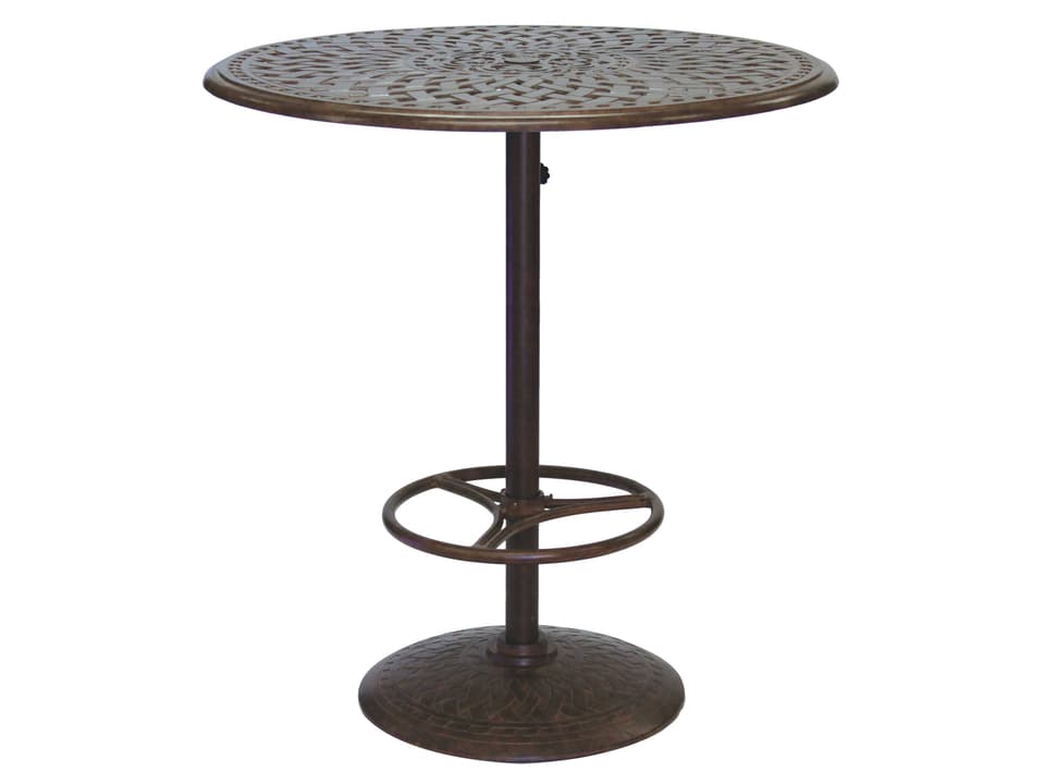 Series Cast Aluminum Round Umbrella Hole Bar Table