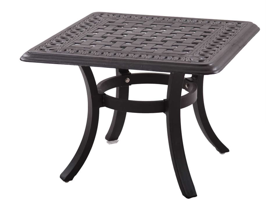 Darlee Series 88 Cast Aluminum 24-Inch Square End Table in Antique Bronze