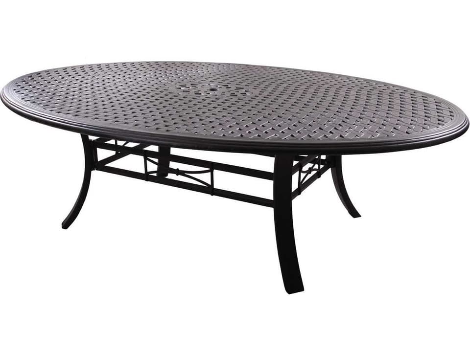Series 99 Egg Shape Dining Table in Antique Bronze Cast Aluminum