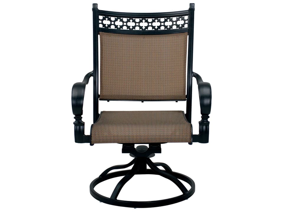 Mountain View Cast Aluminum Sling Swivel Rocker Chair in Antique Bronze