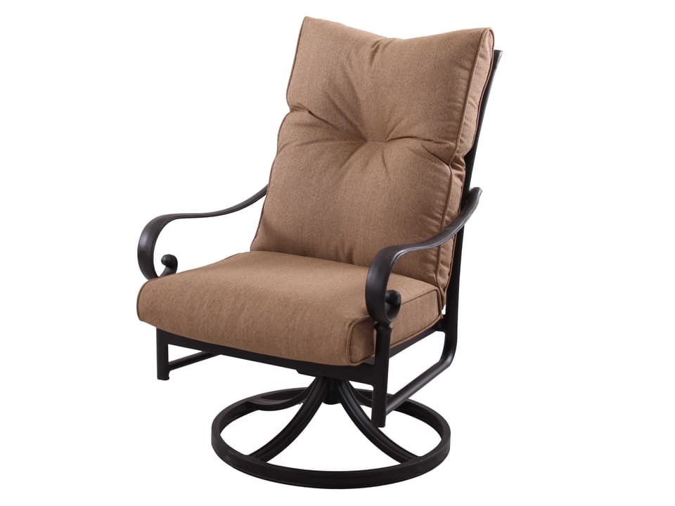 Darlee Santa Anita Cast Aluminum Swivel Rocker Club Chair