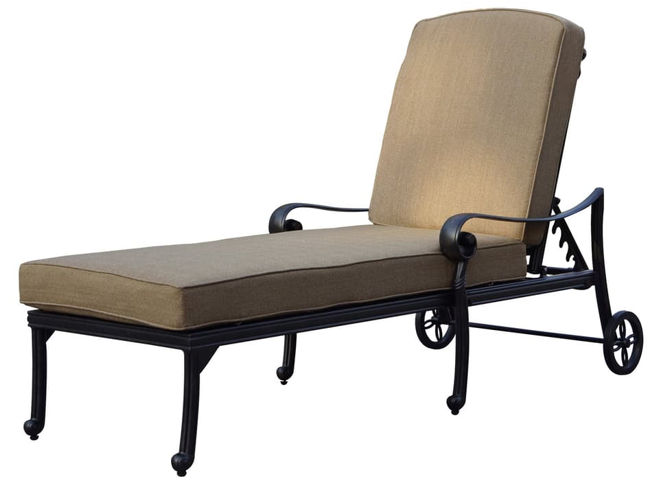 Santa Monica Cast Aluminum Antique Bronze Chaise Lounge