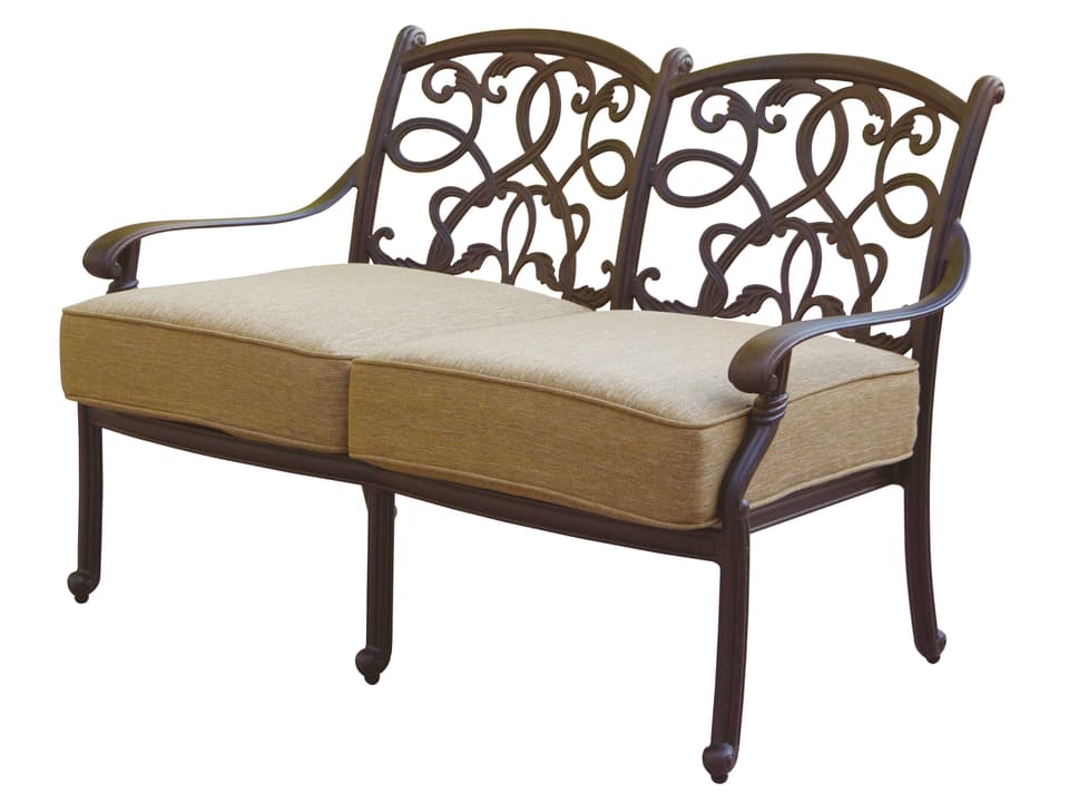 Santa Monica Cast Aluminum Antique Bronze Loveseat