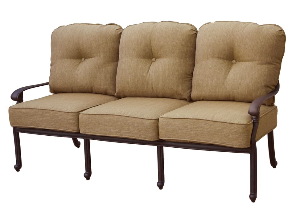 Santa Monica Cast Aluminum Antique Bronze Sofa