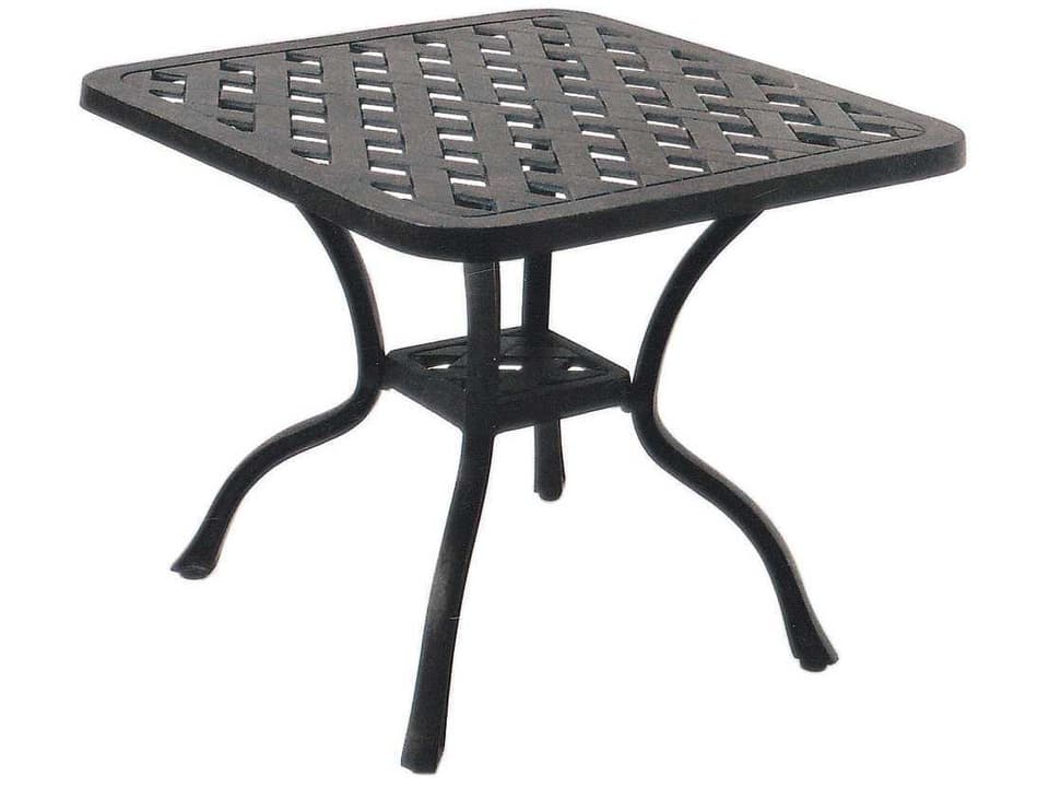 Darlee Series 30 21-Inch Square Cast Aluminum End Table in Antique Bronze