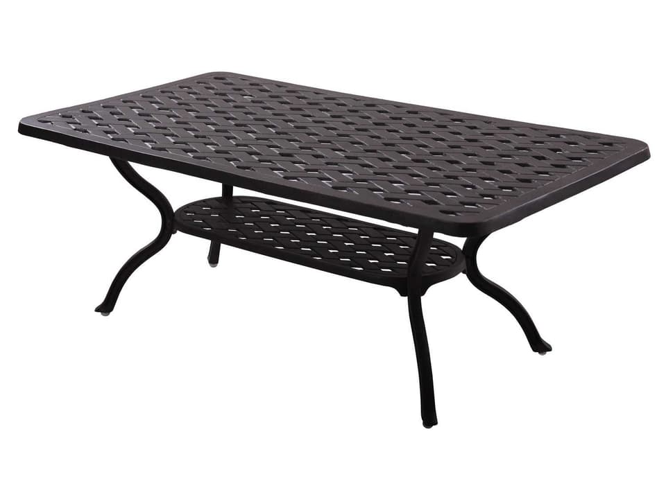 Series 30 Cast Aluminum Rectangular Coffee Table in Antique Bronze