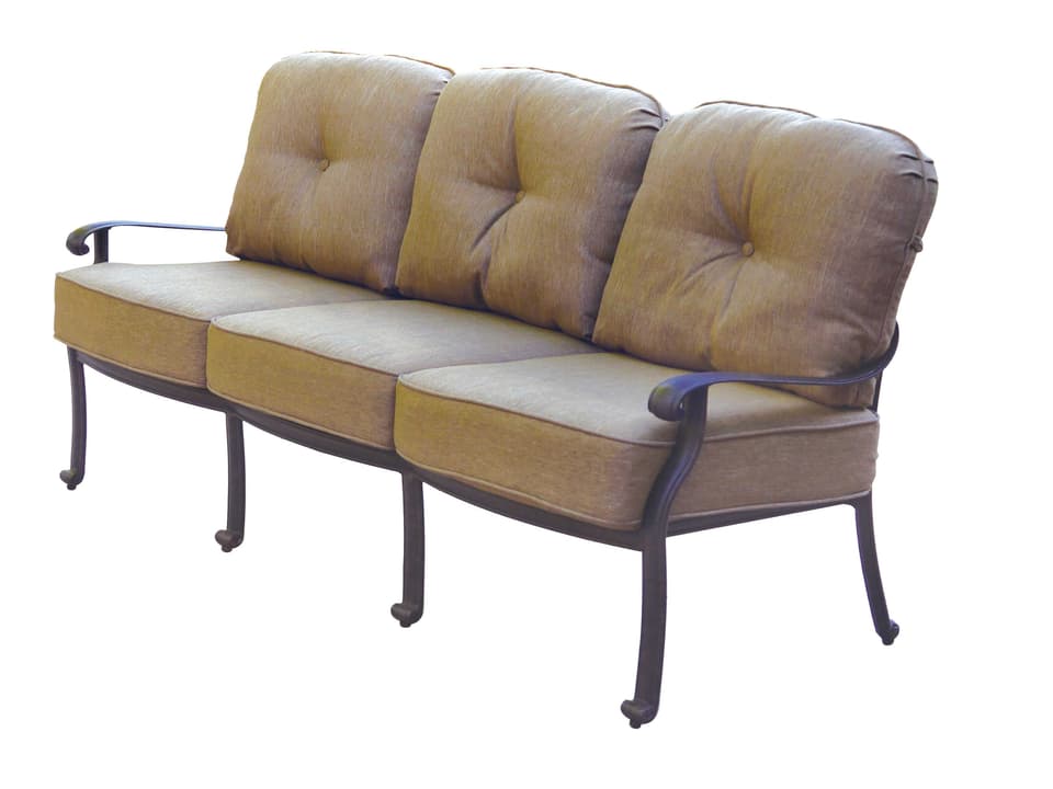 Elisabeth 3-Seat Cast Aluminum Outdoor Sofa Antique Bronze