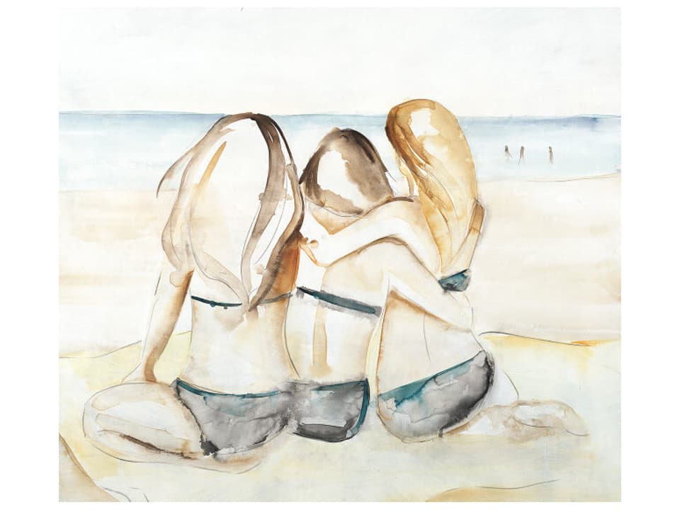 Girls Weekend Hand Embellished Giclée Canvas Wall Art
