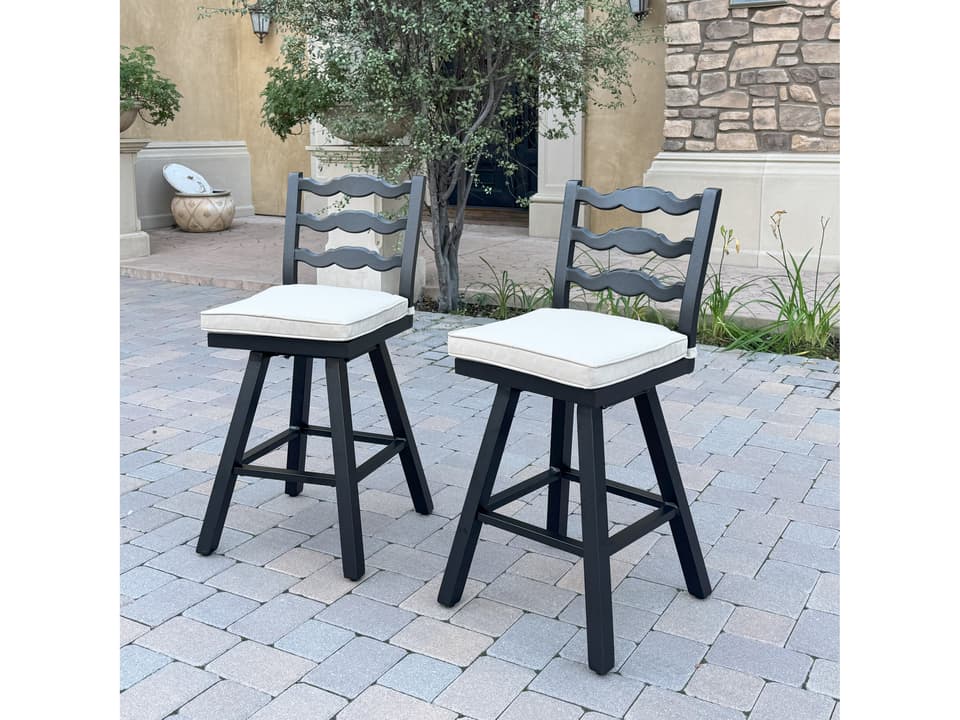 Aspen Aluminum 26 Inch Counter Height Swivel Bar Stool ( set of 2 )