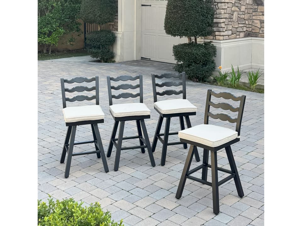 Aspen Aluminum 26 Inch Counter Height Swivel Bar Stool ( set of 4 )