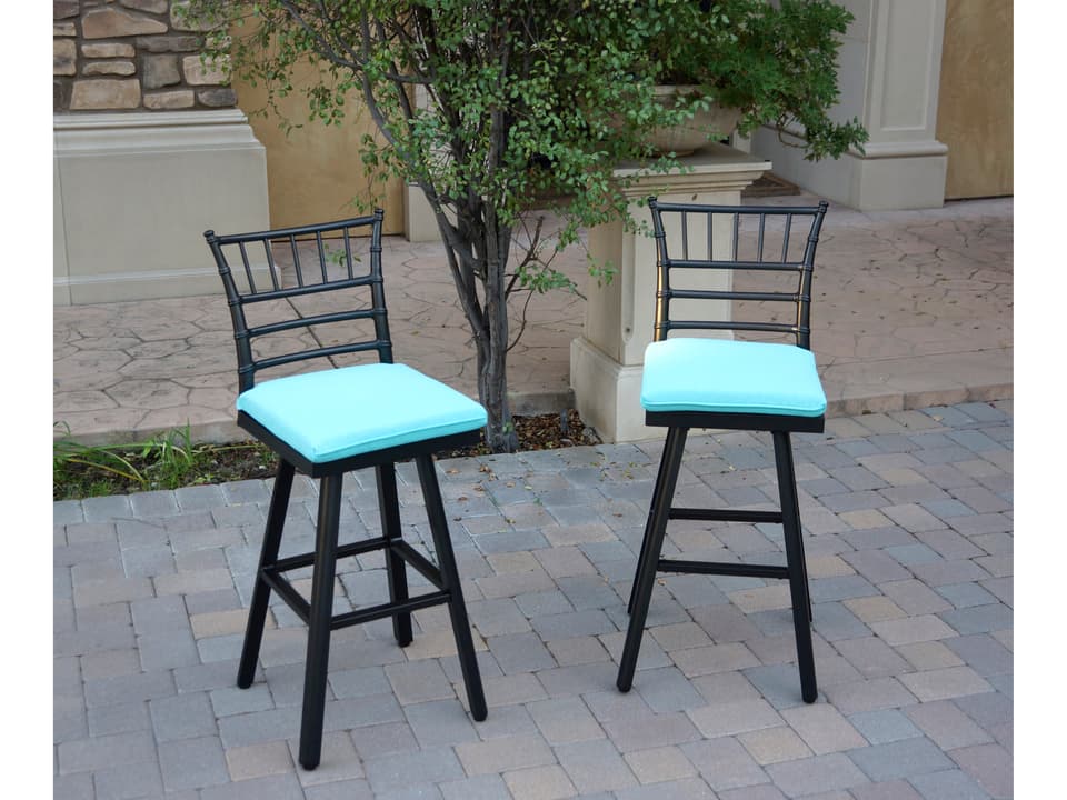Bella Aluminum 30 Inch Swivel Bar Stool ( set of 2 )