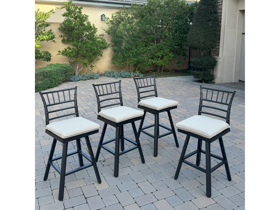 Bella Aluminum 26 Inch Counter Height Swivel Bar Stool ( set of 4 )
