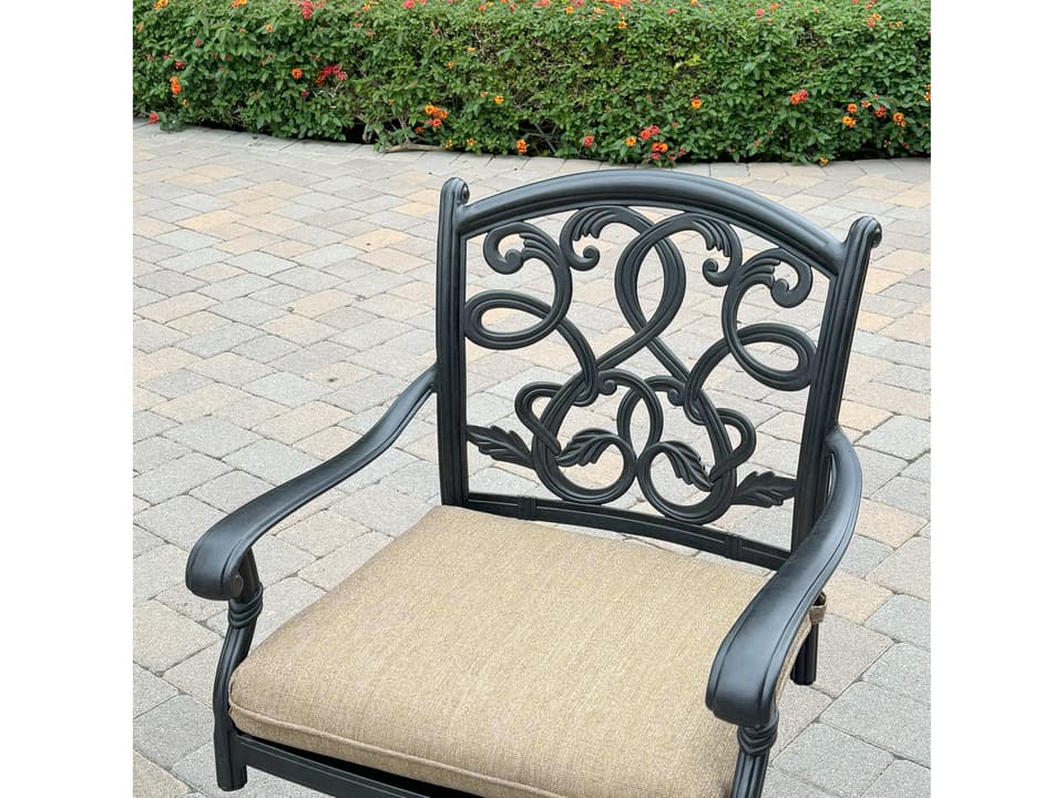 Santa Monica Cast Aluminum 7-Piece Dining Set